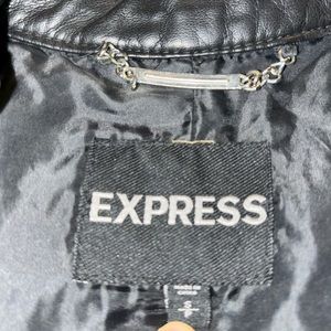 Express size S black leather jacket